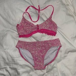 Lily Pulitzer Pink Floral Bikini in size L